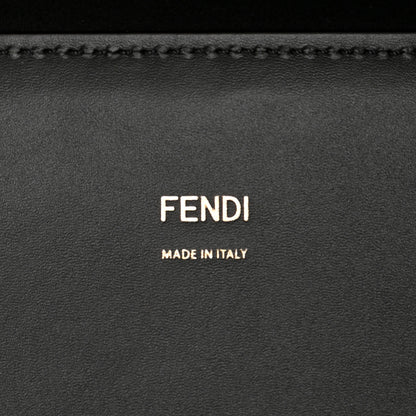 Fendi Vitello King Plexiglass Elaphe Python Print Logo Medium Fendi Sunshine Shopper Tote Dark Asphalt 6 of 10