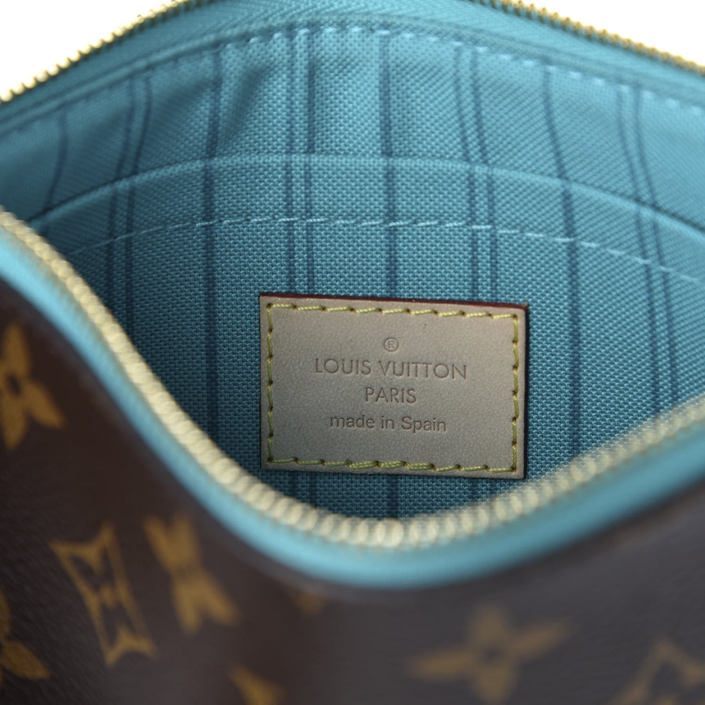 Monogram Neverfull MM GM Pochette Turquoise