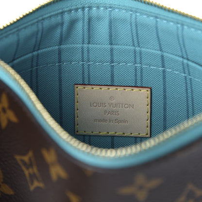 Louis Vuitton Monogram Neverfull MM GM Pochette Turquoise 6 of 8