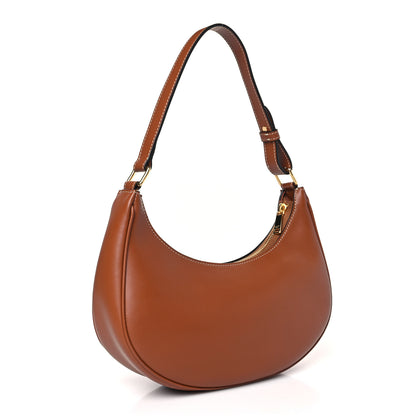 Celine Smooth Calfskin Triomphe Embroidered Ava Shoulder Bag Tan 3 of 9