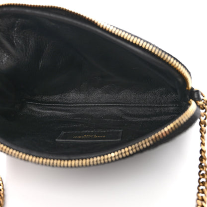 Saint Laurent Lambskin Quilted Gaby Zipped Pouch Black 5 of 10