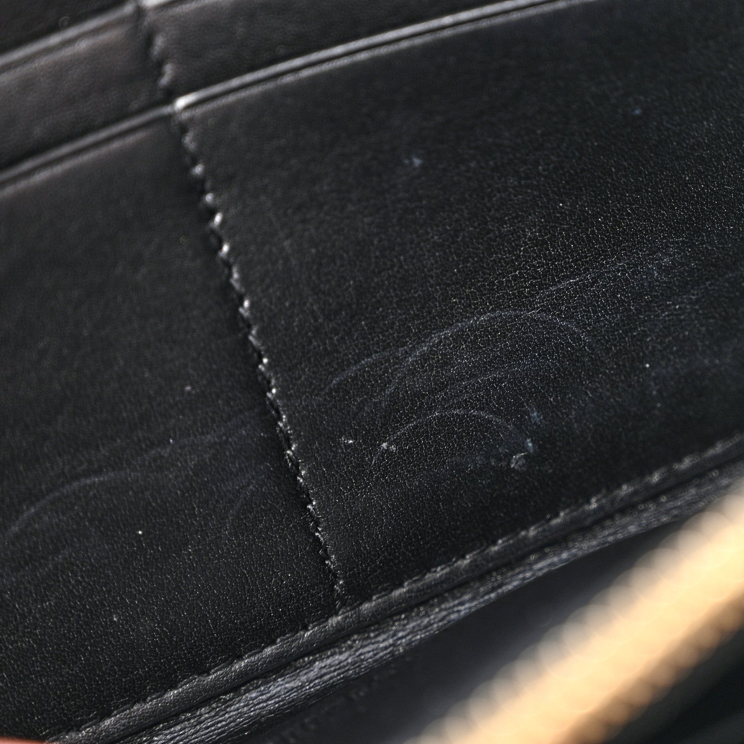 Saint Laurent Grain De Poudre Classic Letters Zip Around Wallet Black 8 of 10