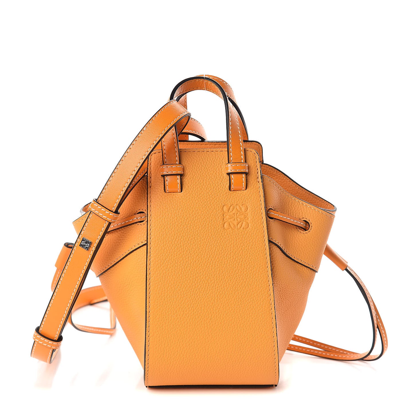 Calfskin Mini Hammock Shoulder Bag Amber