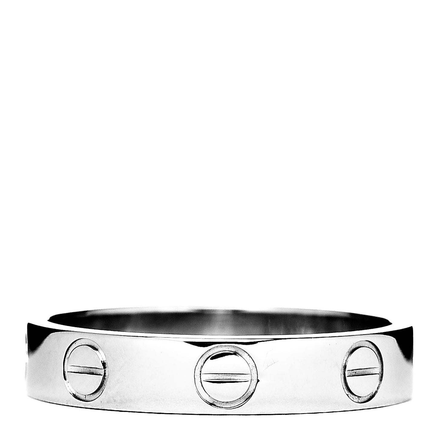 18K White Gold 3.5mm LOVE Wedding Band Ring 50 5.25