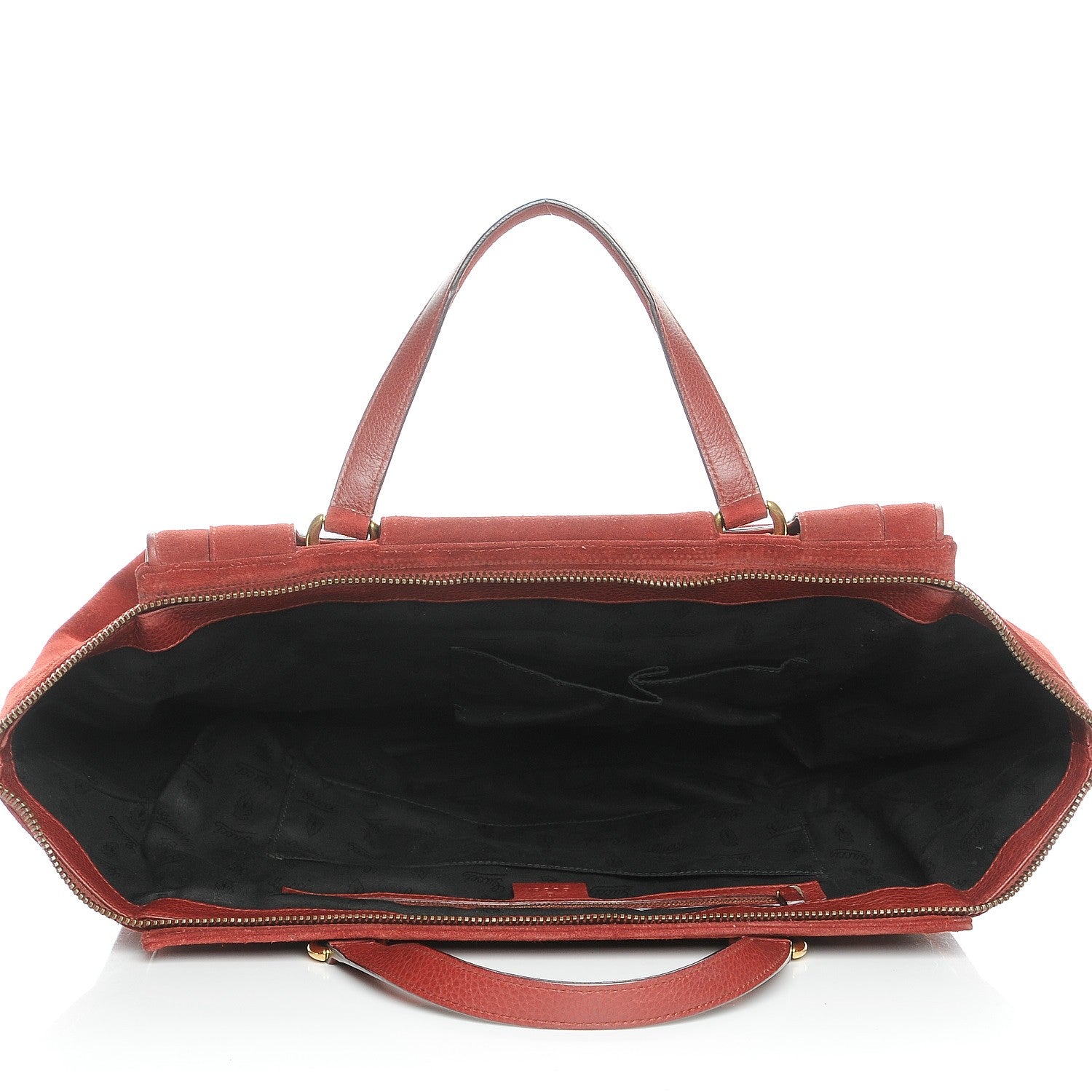 Gucci Suede Medium 1973 Top Handle Satchel Red 5 of 12