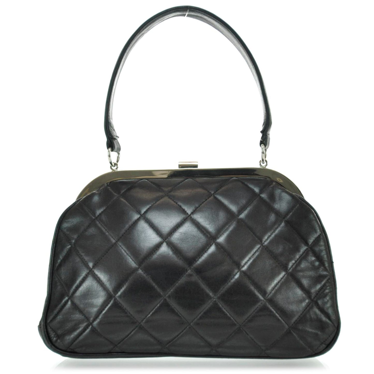 Lambskin Quilted Handbag Black