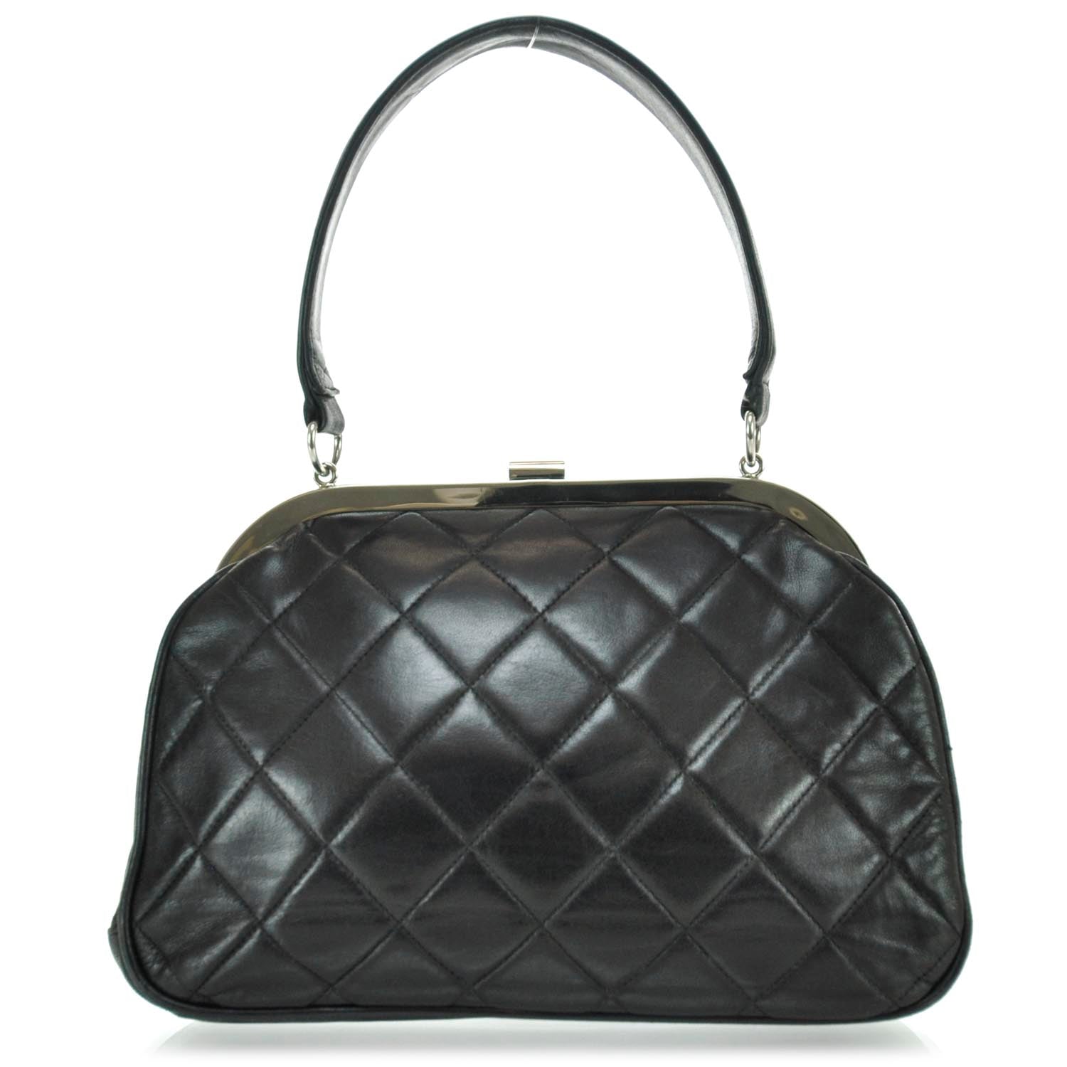 Chanel Lambskin Quilted Handbag Black 3 of 11