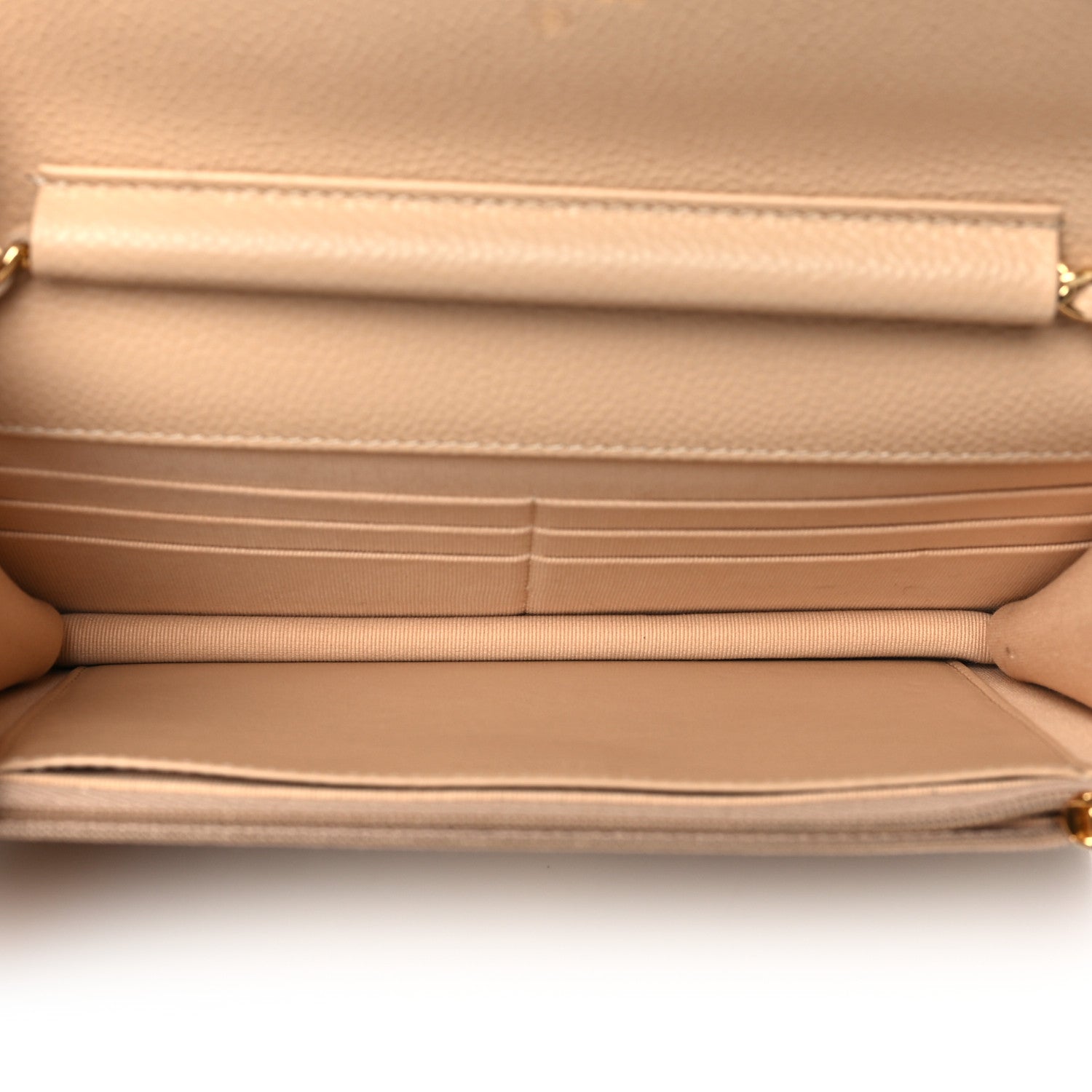 Chanel Caviar Quilted Wallet on Chain WOC Beige 5 of 12