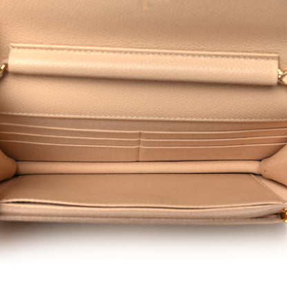 Chanel Caviar Quilted Wallet on Chain WOC Beige 5 of 12