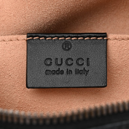 Gucci Calfskin Matelasse Small GG Marmont Chain Shoulder Bag Black 5 of 9