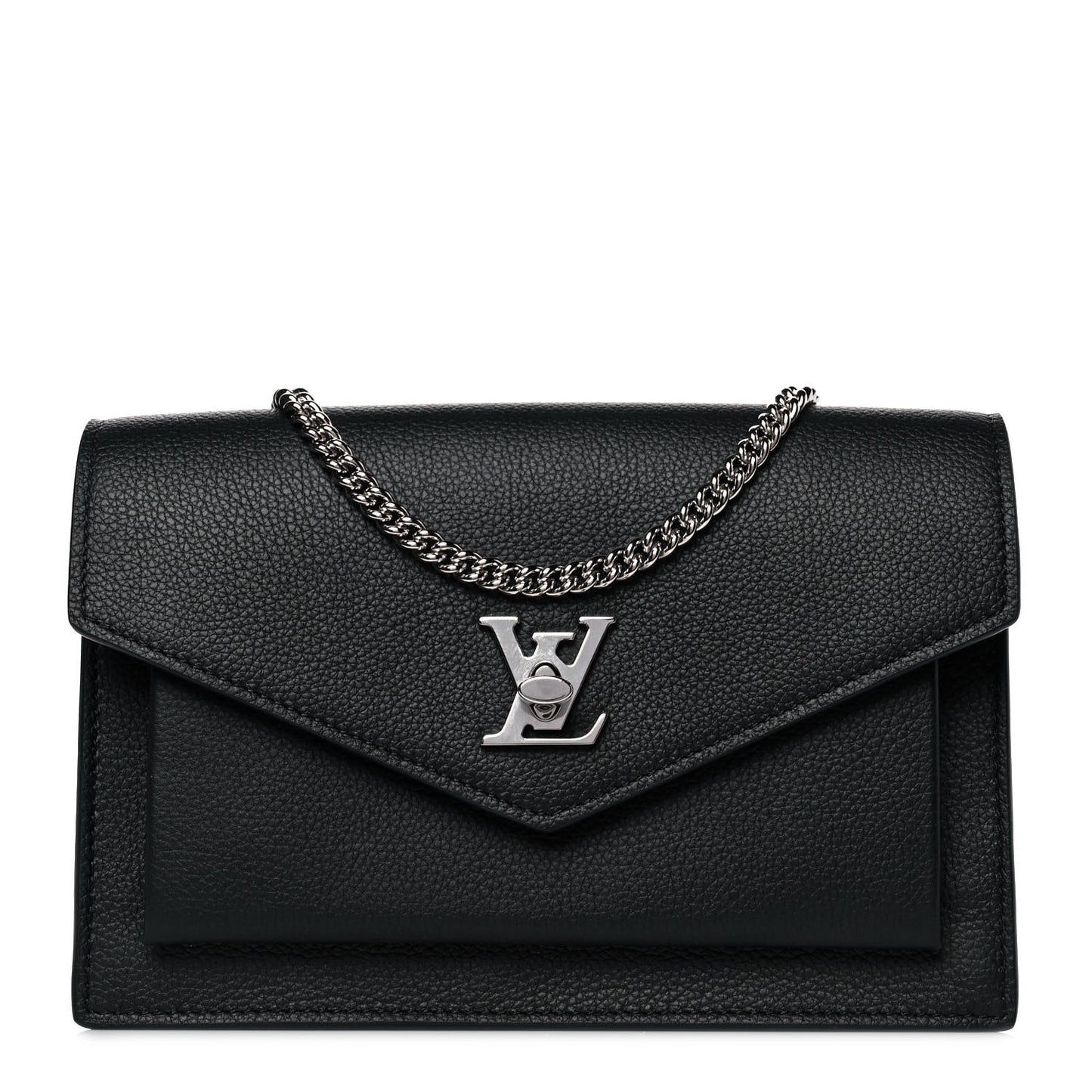 Soft Calfskin My Lockme Chain Pochette Black