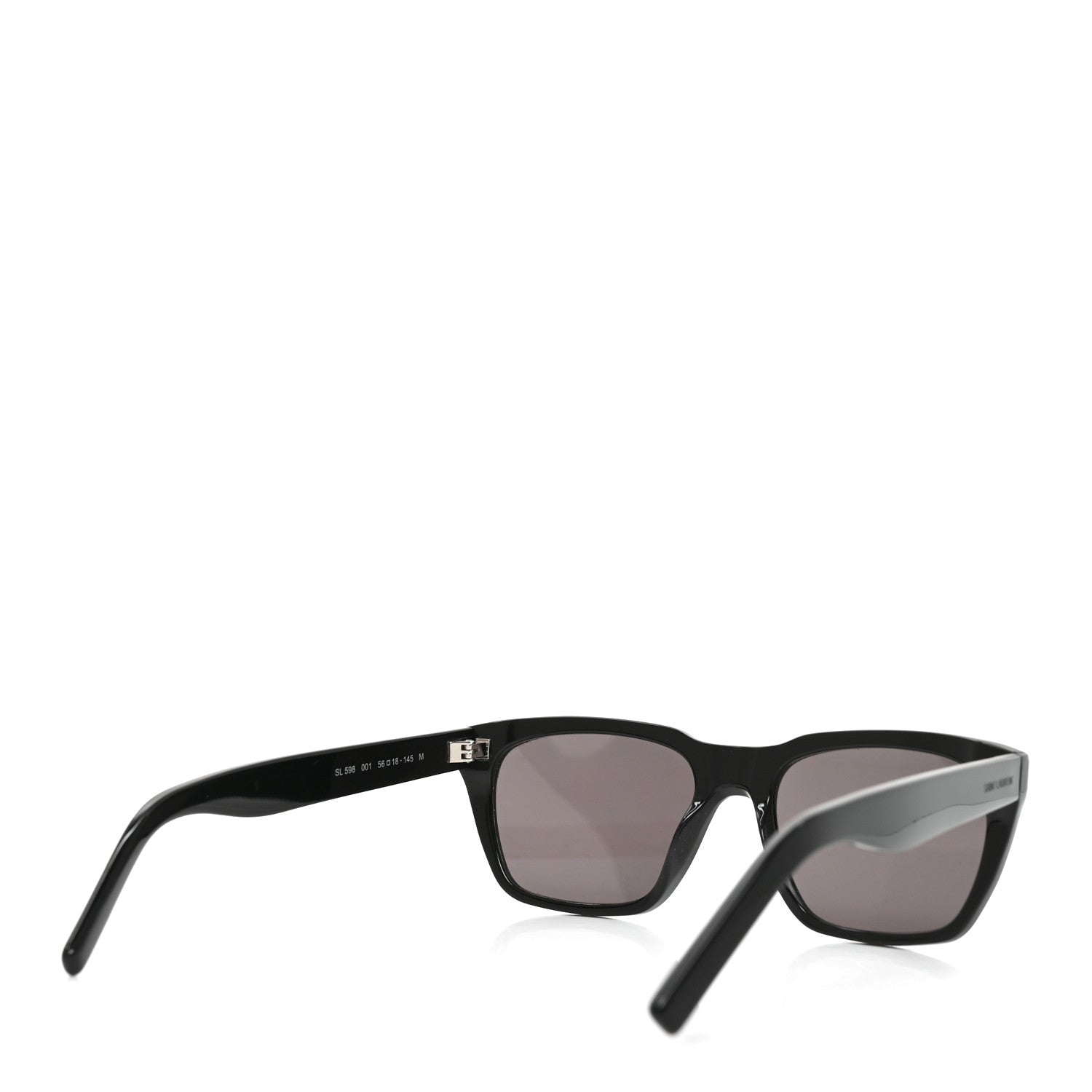 Saint Laurent Acetate Square SL 598 Sunglasses Black 3 of 8