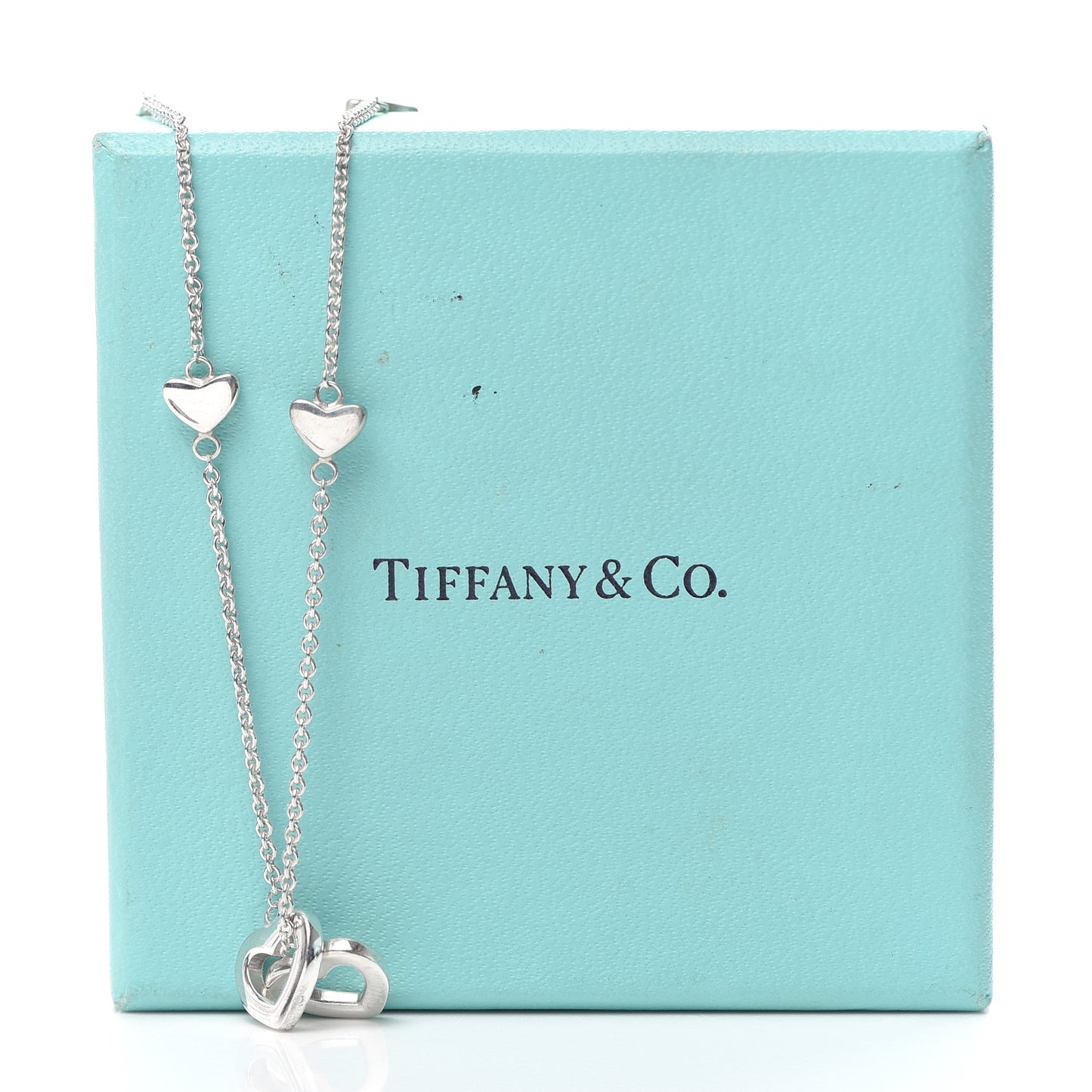 Sterling Silver Heart Lariat Necklace