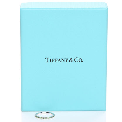 Tiffany 18K White Gold Tsavorite Metro Ring 3.75 5 of 5