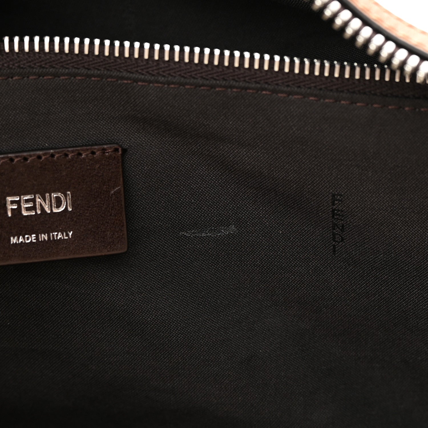 Fendi Canvas Logo Embroidered Duffle Bag Grezzo Cuoio 11 of 18