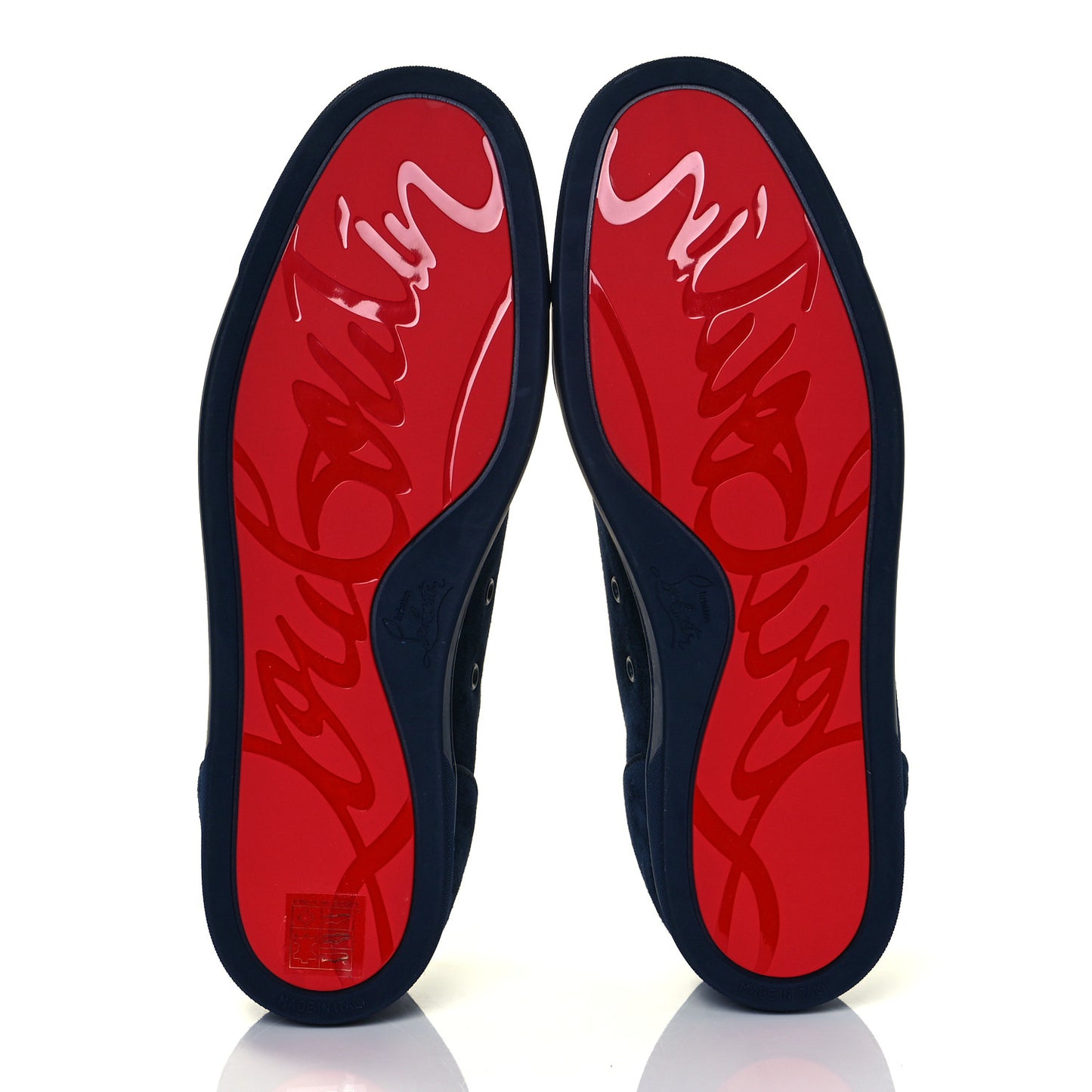 Veau Velours Louis Junior Spikes Flat Sneakers 44.5 Blue