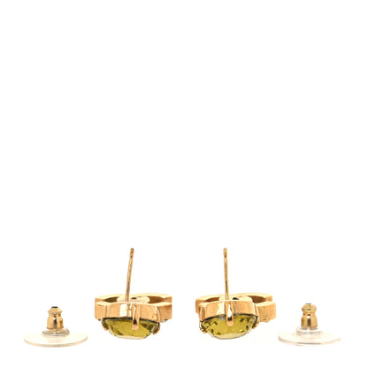 Chanel Crystal Pearl CC Drop Earrings Yellow Gold 3 of 6