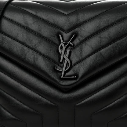 Saint Laurent Calfskin Y Quilted Monogram Monochrome Medium Loulou Chain Satchel Black 8 of 10
