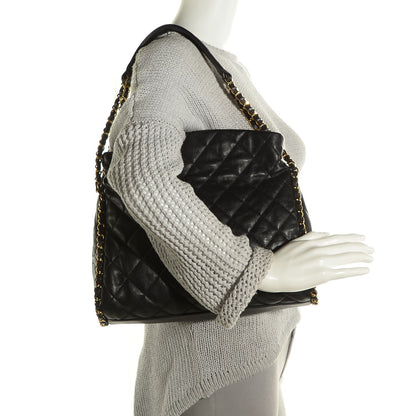 Chanel Calfskin Medium Chain Me Hobo Black 2 of 7