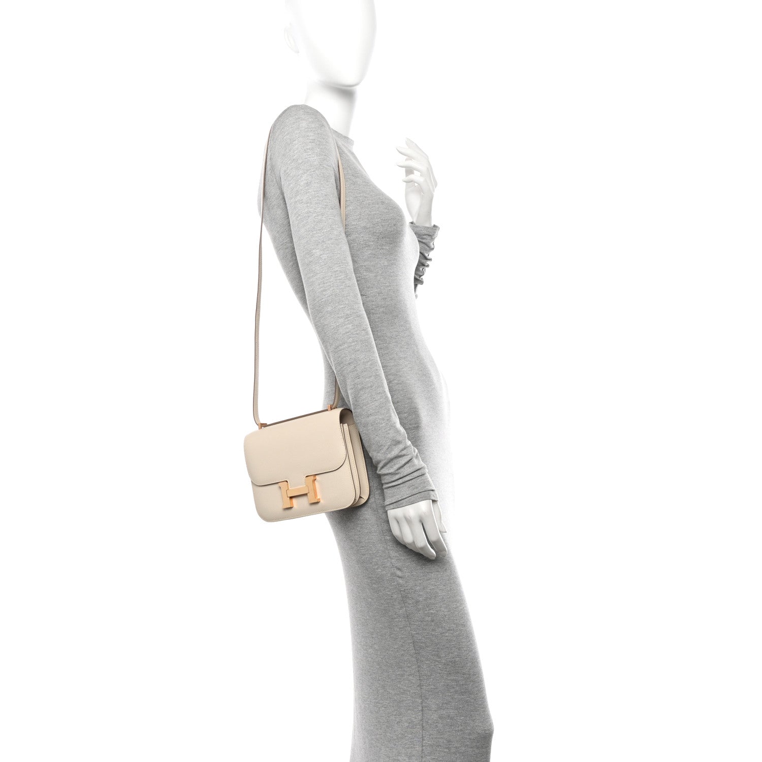 Hermes Epsom Constance 18 Craie 2 of 12
