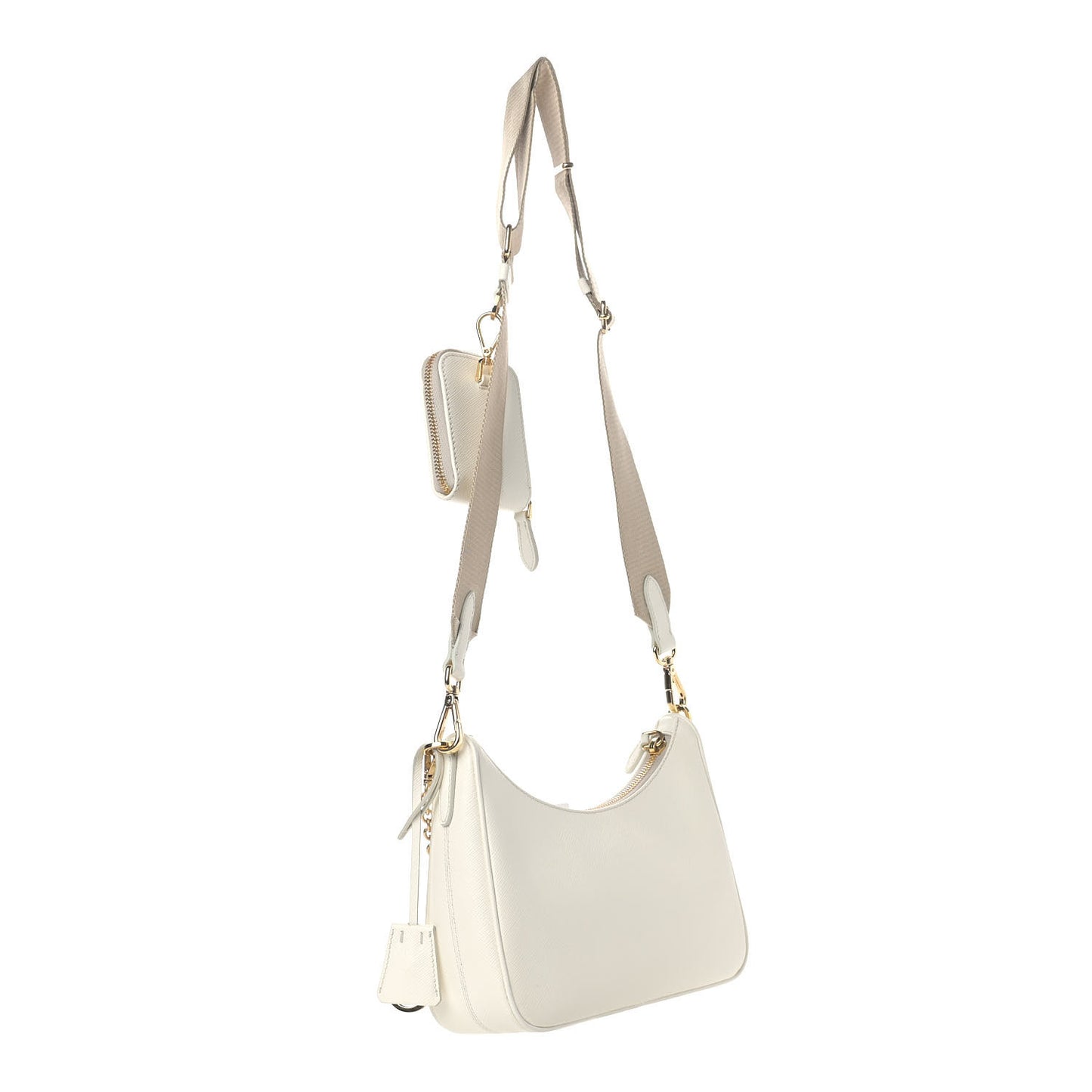 Saffiano Re-Edition 2005 Shoulder Bag White