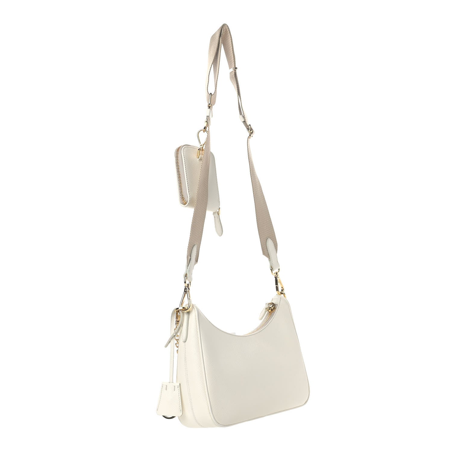 Prada Saffiano Re-Edition 2005 Shoulder Bag White 3 of 11
