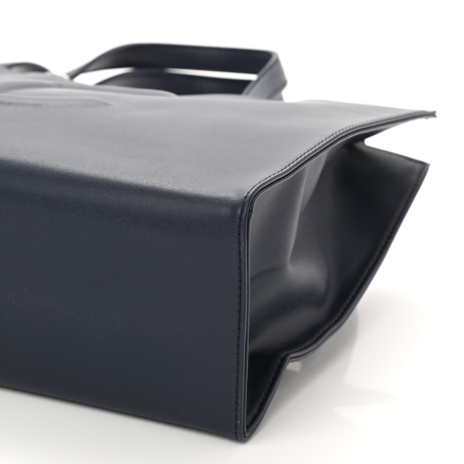 Telfar Vegan Leather Medium Shopping Bag Navy 10 of 10