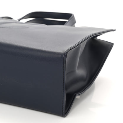 Telfar Vegan Leather Medium Shopping Bag Navy 10 of 10