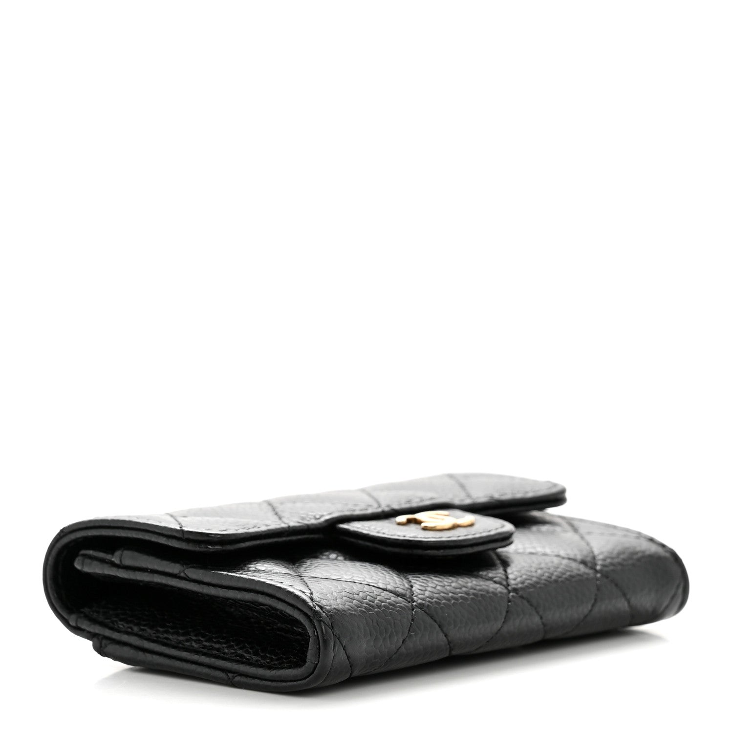 Chanel Caviar Quilted Flap Card Holder Wallet Black 4 of 10