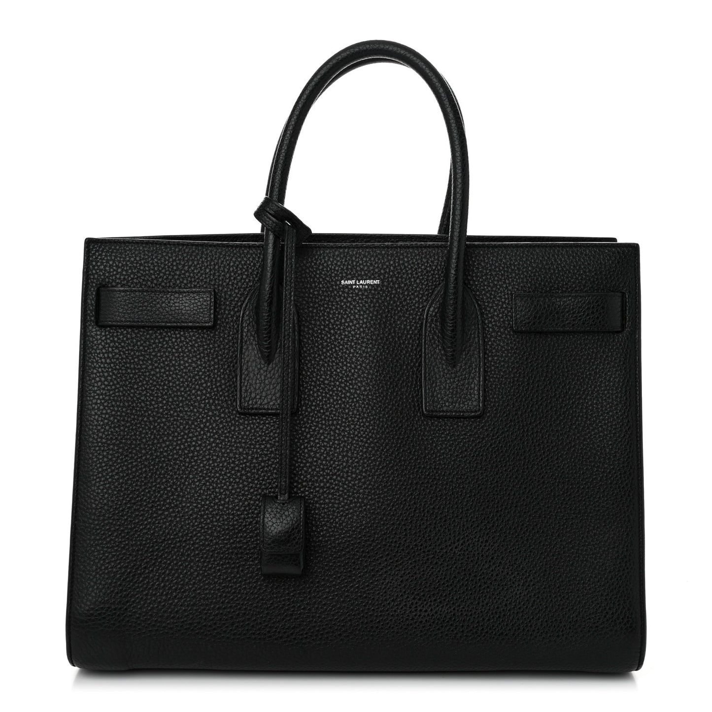 Grained Calfskin Large Sac De Jour Carryall Black