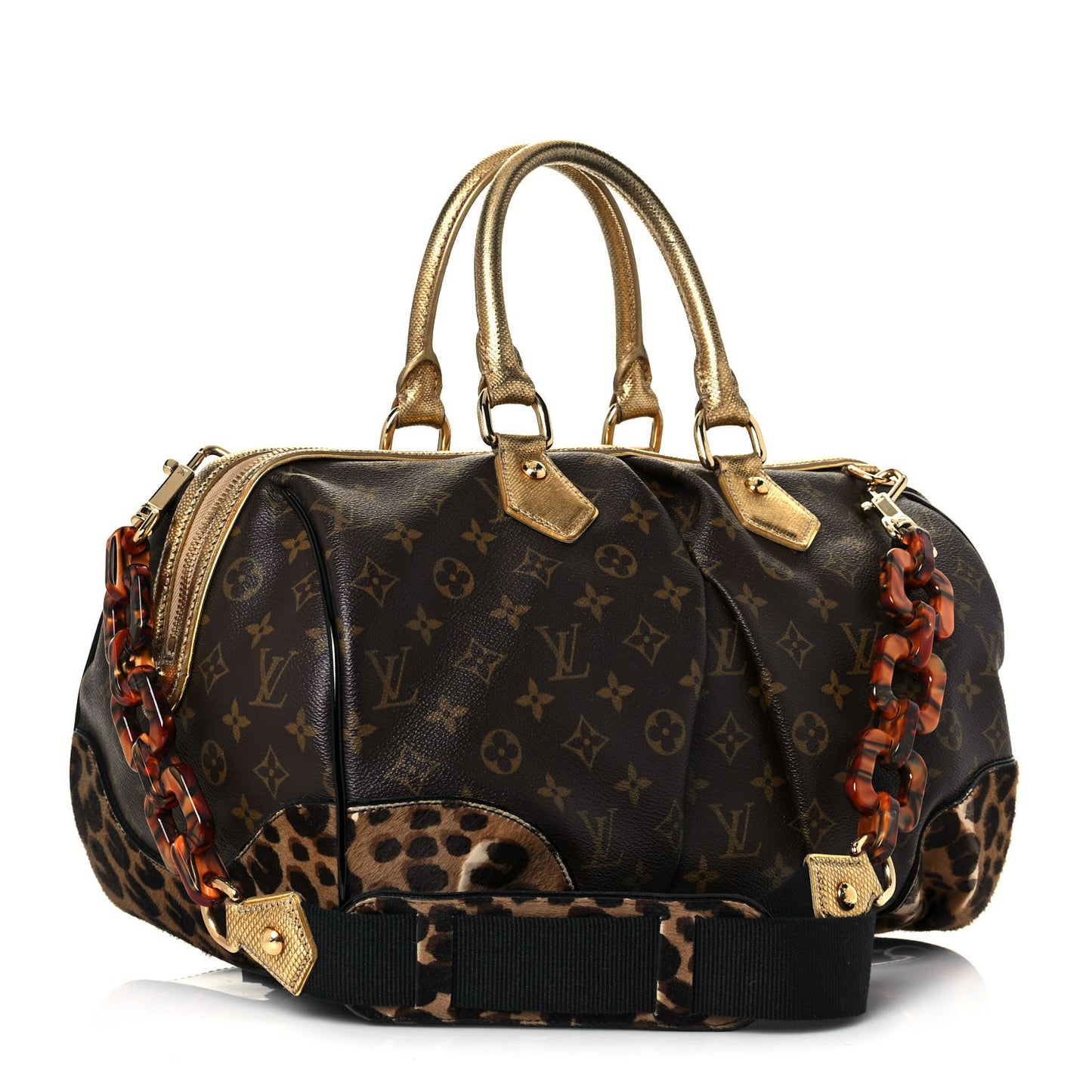 Monogram Leopard Stephen Bag