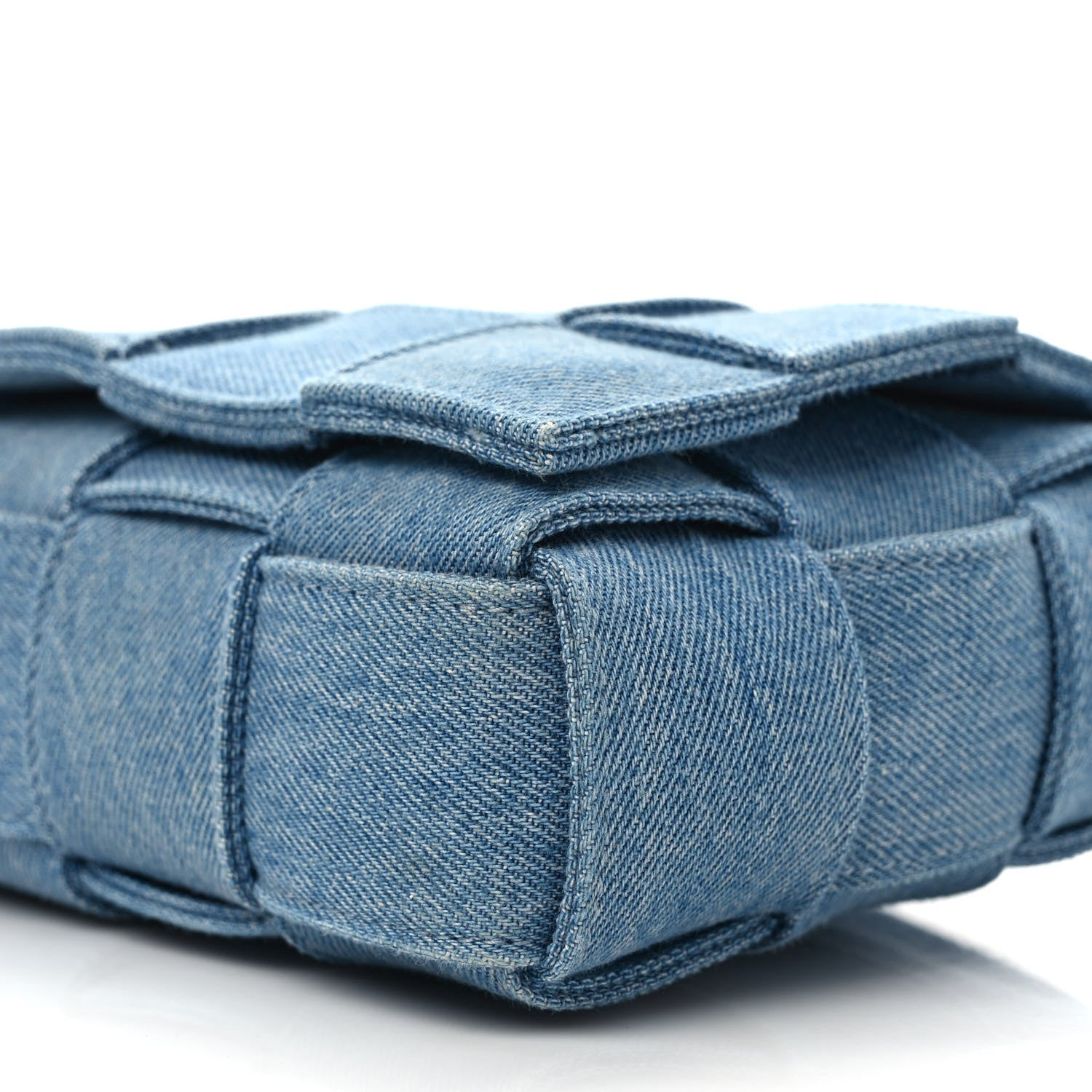 Bottega Veneta Denim Maxi Intrecciato Cassette Crossbody Bag Washed Indigo 8 of 11