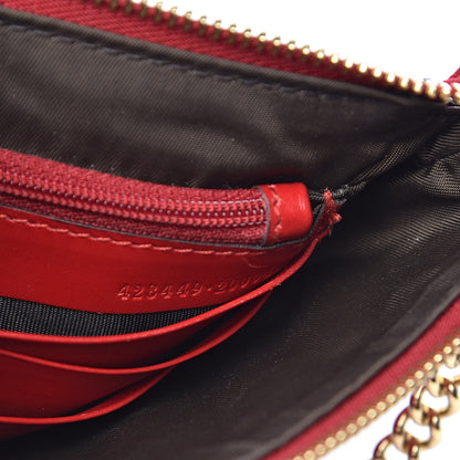 Gucci Guccissima Signature Wrist Wallet Hibiscus Red 7 of 11