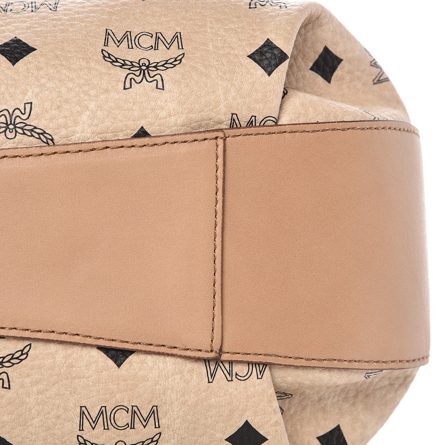MCM Visetos Medium Drawstring Shopper Beige 19 of 20