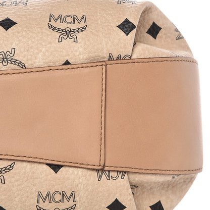 MCM Visetos Medium Drawstring Shopper Beige 19 of 20