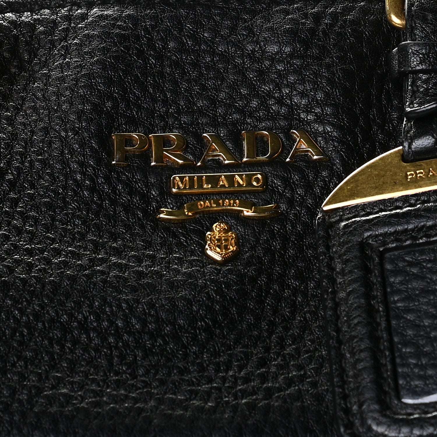 Prada Vitello Daino Shopping Tote Black 9 of 10