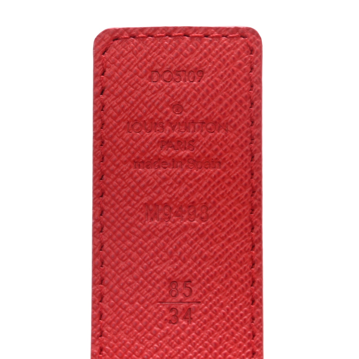 Monogram 30mm LV Initiales Reversible Belt 85 34 Coquelicot