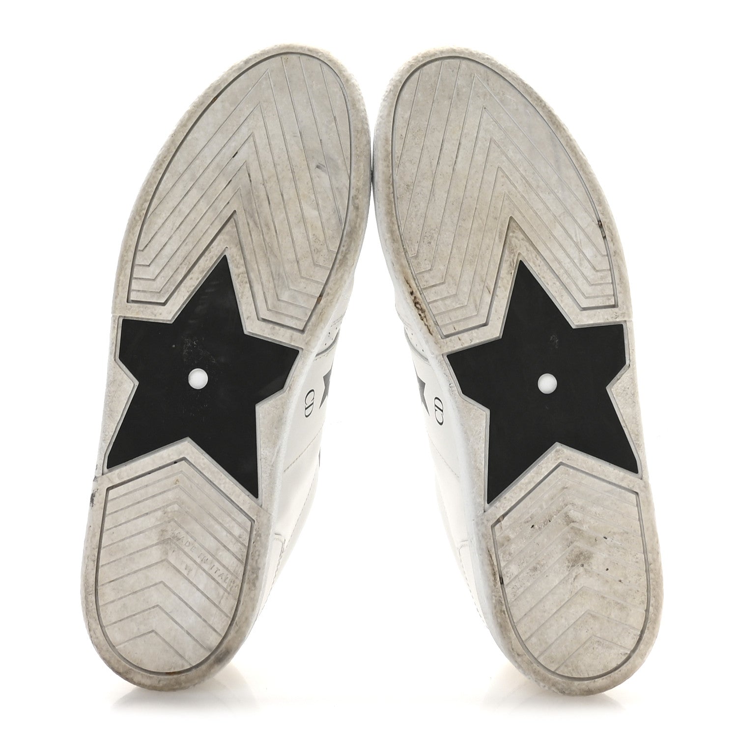 Christian Dior Calfskin Suede Dior Star Low Top Sneakers 37 White Black 6 of 8