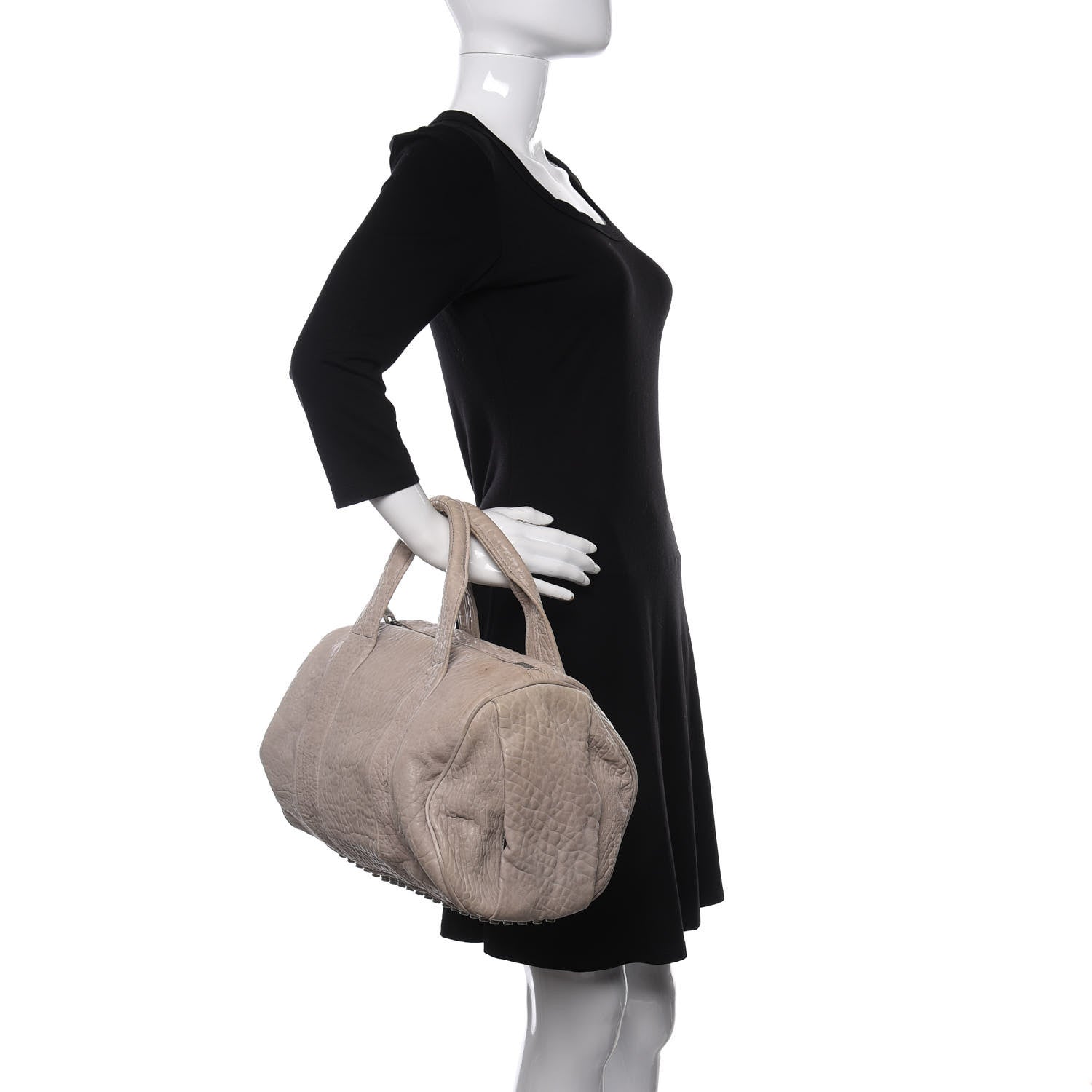 Alexander Wang Pebbled Lambskin Rocco Duffel Grey 2 of 16