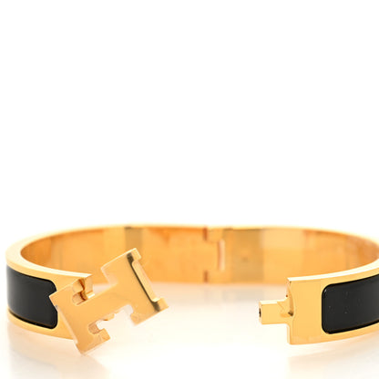 Hermes Enamel Narrow Clic Clac H Bracelet PM Black 4 of 5