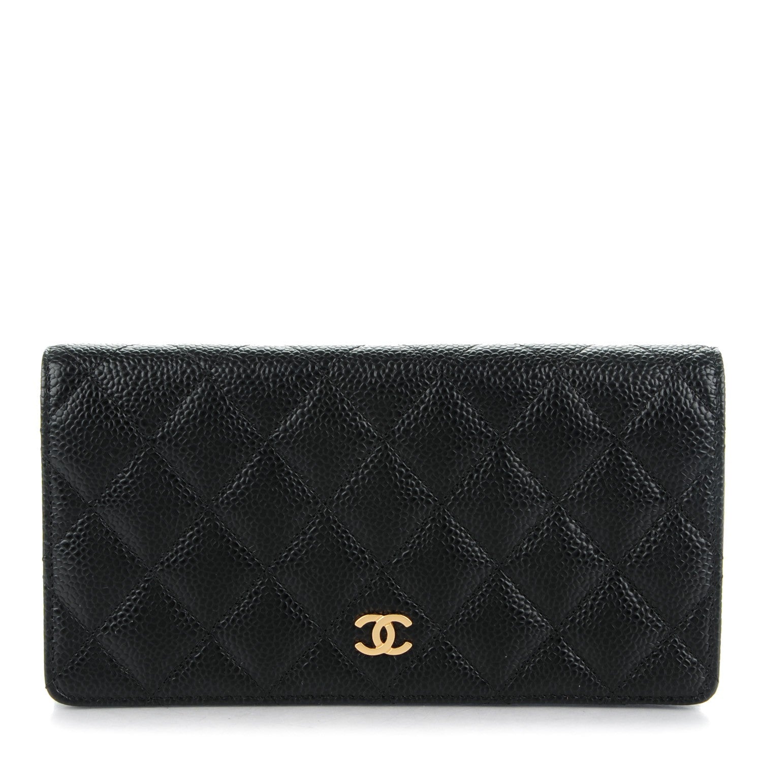 Chanel Caviar Quilted Yen Wallet Black 1 of 8