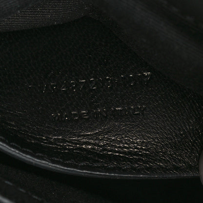 Saint Laurent Sheepskin Matelasse Chevron Monogram Monochrome Medium College Bag Black 7 of 9