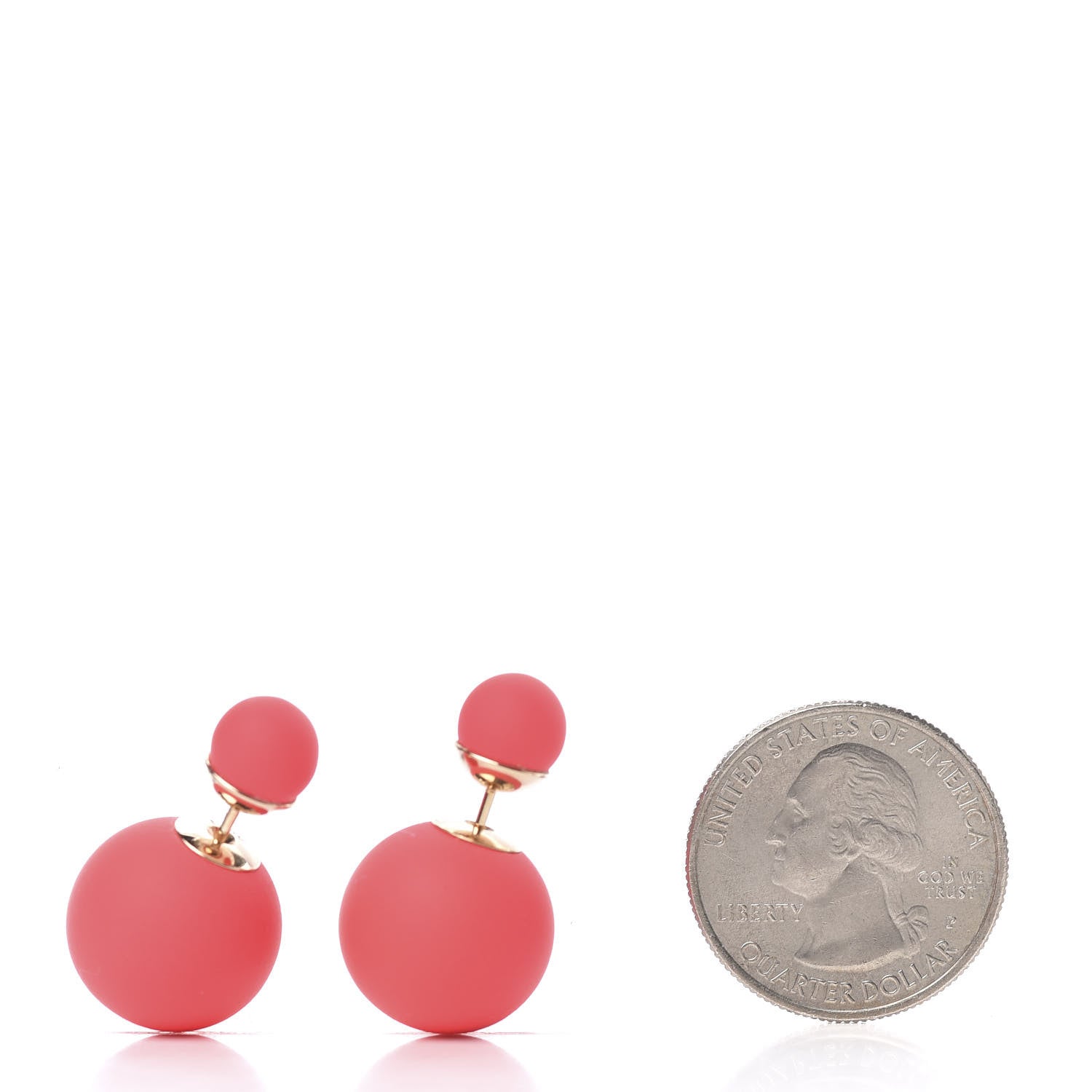 Christian Dior Mise En Dior Tribal Earrings Matte Pink 2 of 4