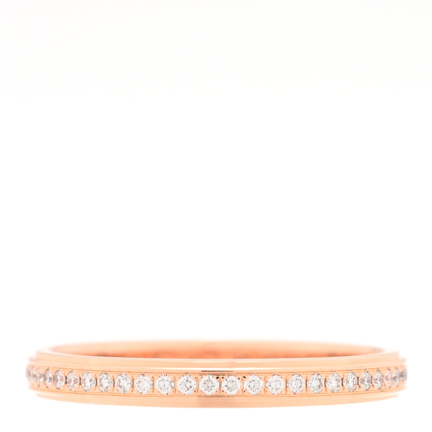 18K Pink Gold Diamond 2.3mm D'Amour Wedding Band Ring 49 5