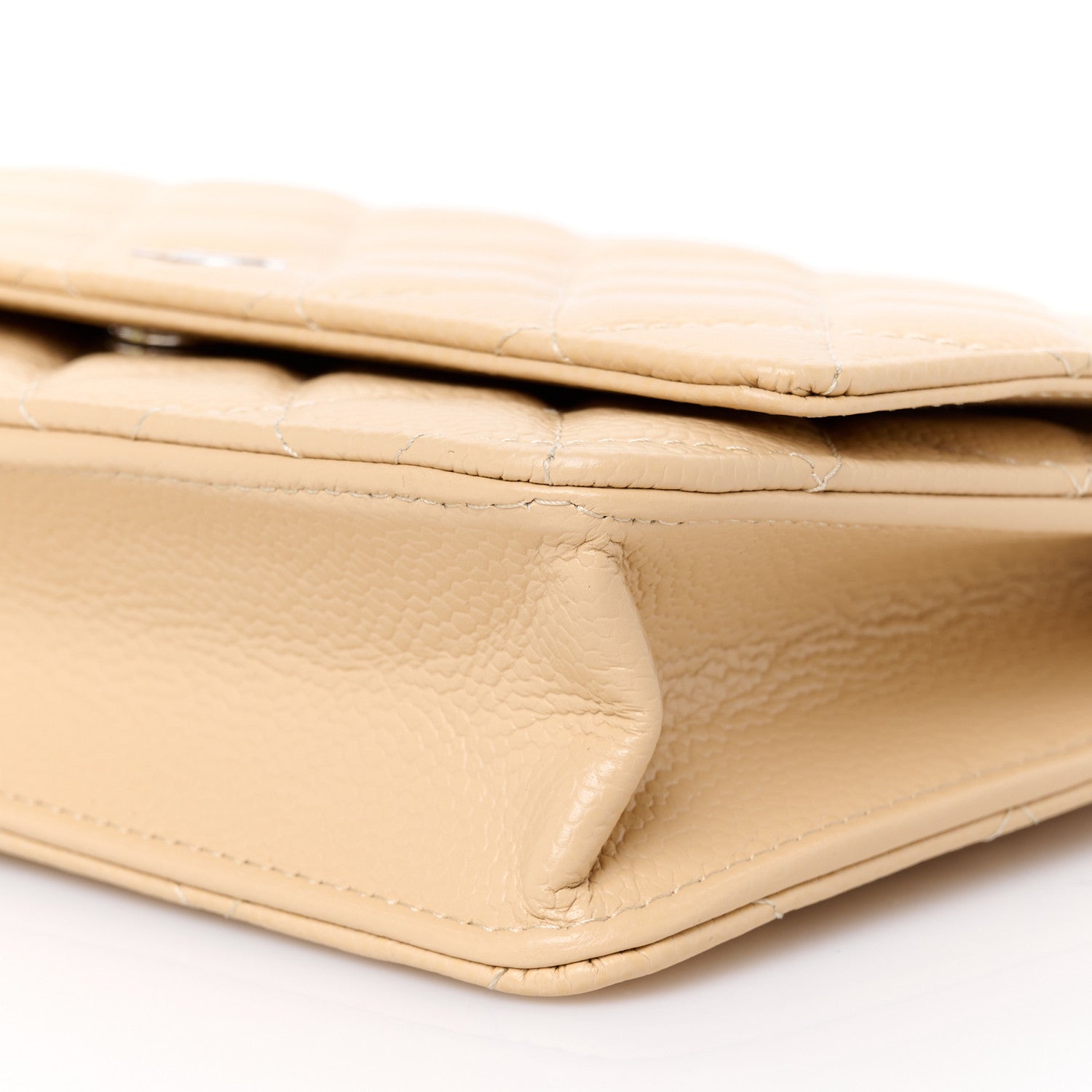 Chanel Caviar Quilted Wallet on Chain WOC Beige 11 of 11