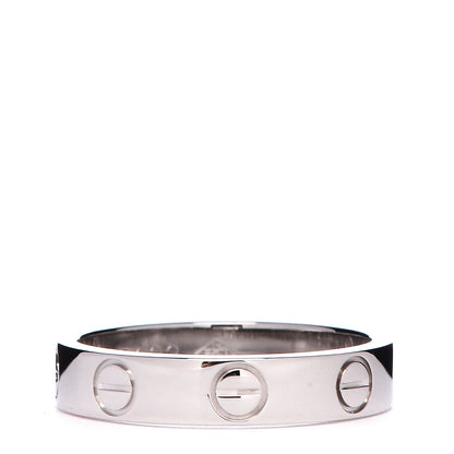 Cartier 18K White Gold 3.5mm LOVE Wedding Band Ring 47 4 3 of 6