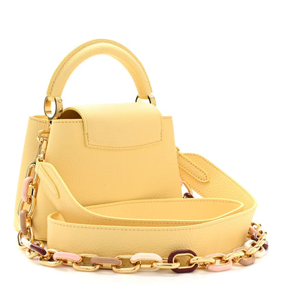 Louis Vuitton Taurillon Mini Capucines Jaune Plume 3 of 9
