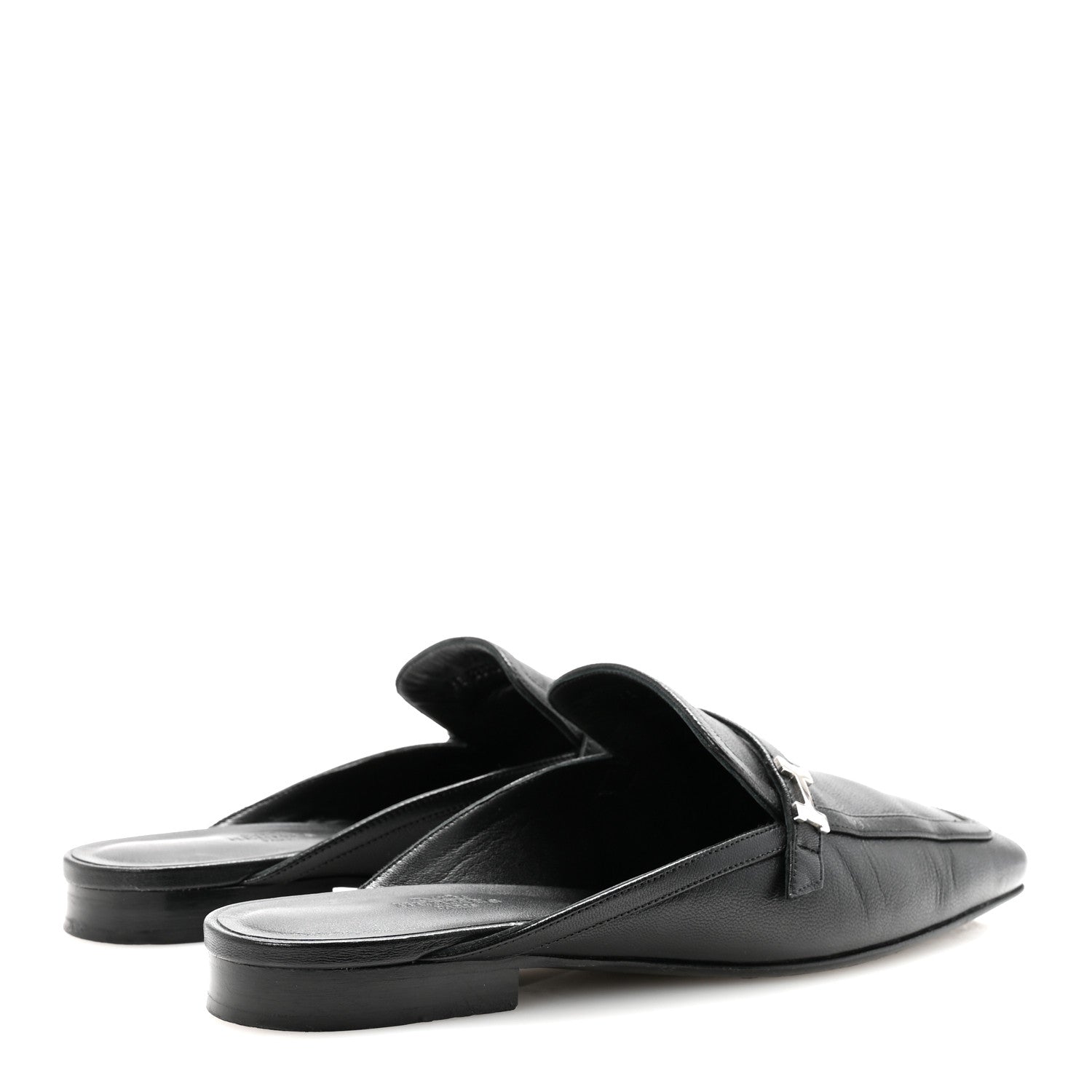 Hermes Goatskin Groupie Mules 39 Black 5 of 10