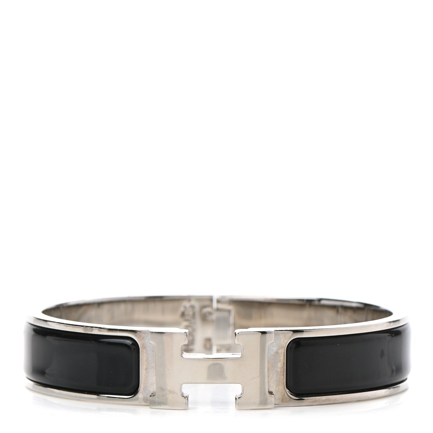 Hermes Enamel Narrow Clic Clac H Bracelet PM Black 1 of 6