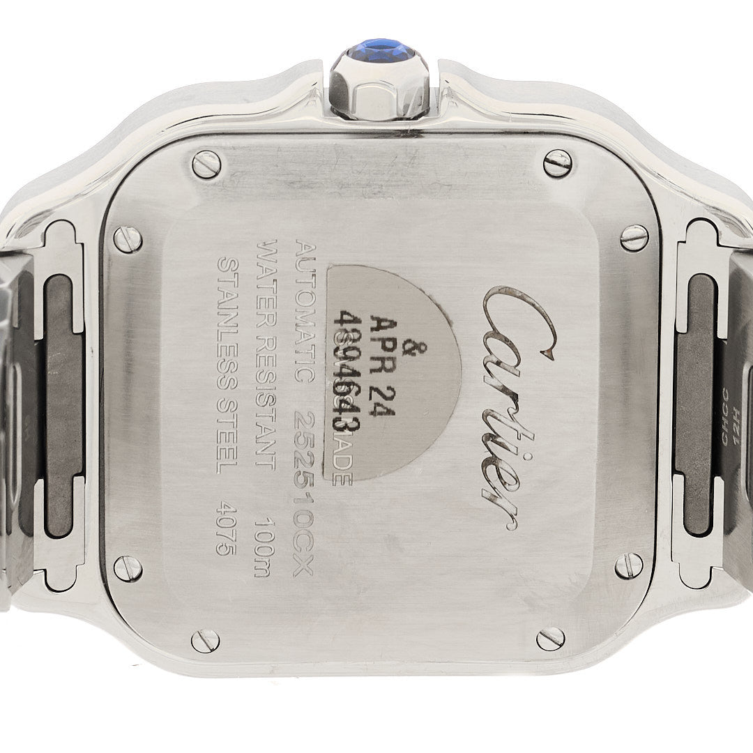 Stainless Steel Diamond Bezel 35mm Santos de Cartier Automatic Watch